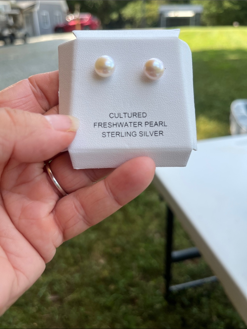 Ina Sterling Silver Cultured Freshwater Pearl Studs - Cream Pearls